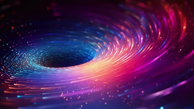 A swirling vortex of colorful data points, representing the constant adaptation and optimization of solutions through genetic variation and fitness evaluations.