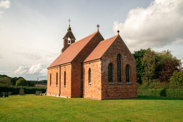 Fototapeta na wymiar Dunnington Church Elevation, Brick Chapel, Dunnington, East Yorkshire, England