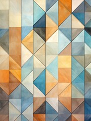 Modern Design Geometric Mosaics Wall Prints - Contemporary Artistic Collection