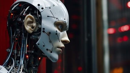 Fototapeta premium close up of a robot