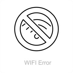 Obraz premium WIFI Error and wifi icon concept 