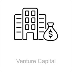 Venture Capital and coin icon concept