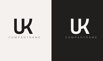 Real Estate UK letter Minimal and unique  letter logo design for business  identity. Amazing Real Estate logo. - obrazy, fototapety, plakaty