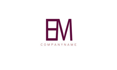 Real Estate EM Minimal and unique  letter logo design for business  identity. Amazing Real Estate logo.