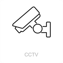 CCTV and security icon concept