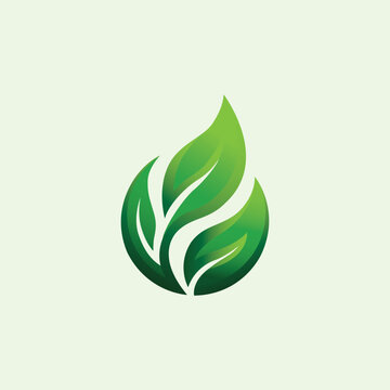 the greening logo is symbolized by the shape of a combination of green leaves. logo turns green. go green logo.