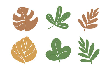 Abstract leaf vector clipart. Spring illustration.