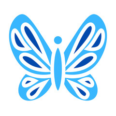 Butterfly Solid Color Icon Design Vector
