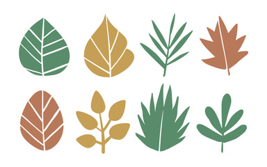 Abstract leaf vector clipart. Spring illustration.