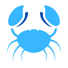Crab Solid Color Icon Design Vector