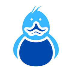 Duck Solid Color Icon Design Vector