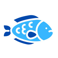 Fototapeta premium Fish Solid Color Icon Design Vector