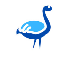 Flamingo Solid Color Icon Design Vector