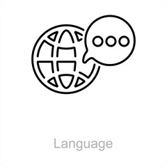 Language and chatting  icon concept