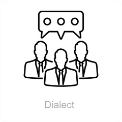 Dialect and interpreter icon concept