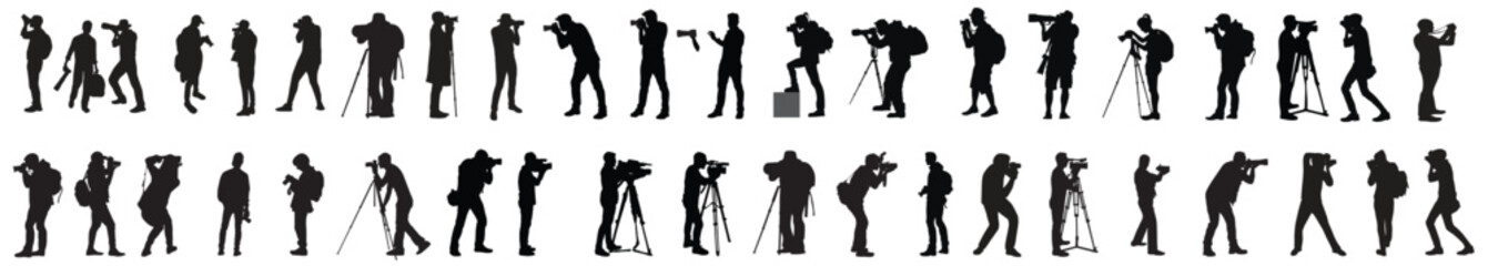 Silhouette photographer poses collection
