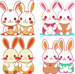 Rabbit vector animal image design for any project