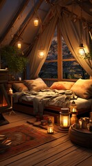 cozy cabin in the woods