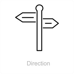Direction and map icon concept