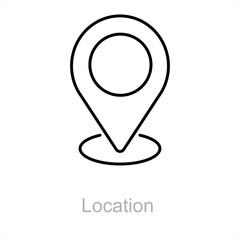 Fototapeta premium Location and map icon concept