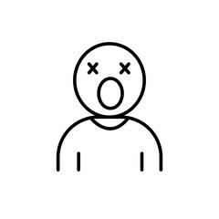 Autism outline icons, minimalist vector illustration ,simple transparent graphic element .Isolated on white background