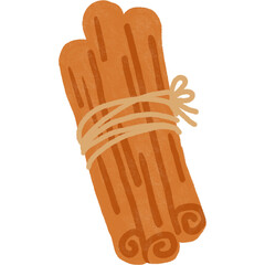 Hand drawn cinnamon sticks