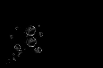 bubbles on black background