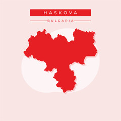 Vector illustration vector of Haskovo map Bulgaria