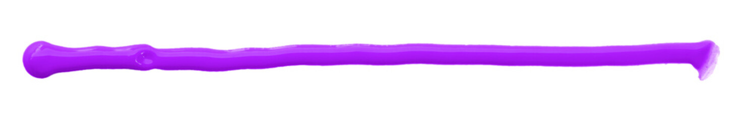 Purple watercolor painted zigzag lines isolated on transparent background.