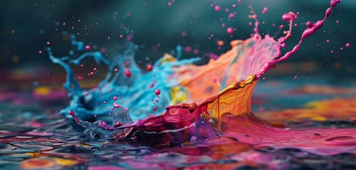 Obraz na płótnie Canvas splash in the water generated by AI