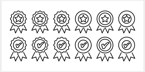 Doodle medal clipart isolated Sketch vector stock illustration EPS 10