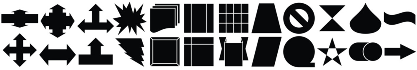 Hypebeast sign set element bundle vector for graphic project