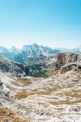 Panorama of Dolomites during summer, Italy