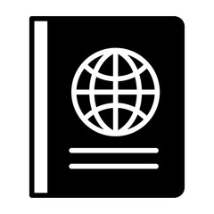 Passport solid glyph icon