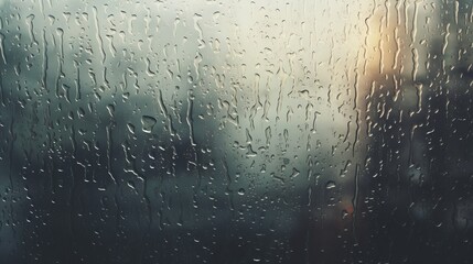 Window with Rain Drops