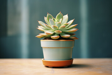 A single succulent in a small pot, embodying elegance with minimalistic charm.