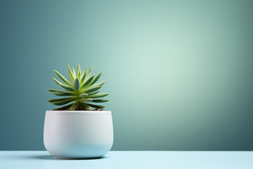 A minimalistic space featuring a serene succulent, offering calmness in simplicity.