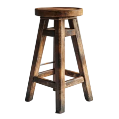 Fototapeten Bar wood stool on a white background © twilight mist