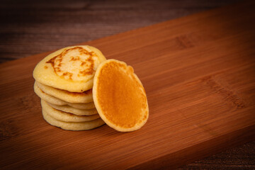 Close up Cocktail Blinis or mini blinis, High quality photo