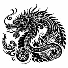 chinese mythical dragon tattoo