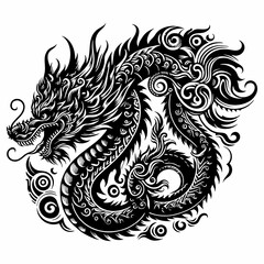 ancient dragon tattoo style
