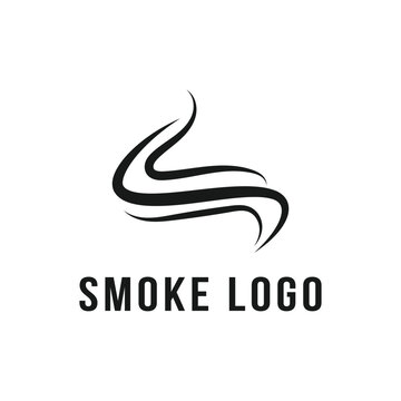 Smoke cigarette logo design idea, initial letter s smoke logo design idea