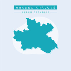 Obraz premium Vector illustration vector of Hradec Kralove map Czech Republic