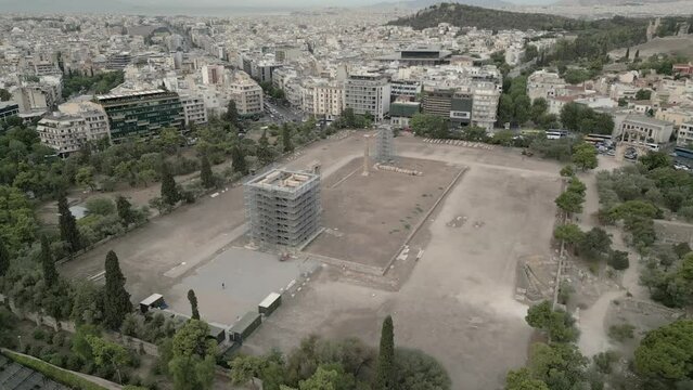 Temple of Zeus Olympian, Athens, Cinematic Aerial footage

