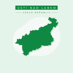 Vector illustration vector of Usti nad Labem map Czech Republic