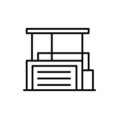 Modern house outline icons, minimalist vector illustration ,simple transparent graphic element .Isolated on white background