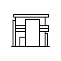 Modern house outline icons, minimalist vector illustration ,simple transparent graphic element .Isolated on white background