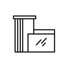 Modern house outline icons, minimalist vector illustration ,simple transparent graphic element .Isolated on white background