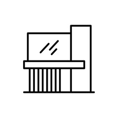 Modern house outline icons, minimalist vector illustration ,simple transparent graphic element .Isolated on white background