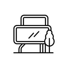 Modern house outline icons, minimalist vector illustration ,simple transparent graphic element .Isolated on white background